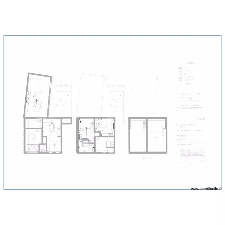 Fb bx (cuisine annexe + salon en haut). Plan de 