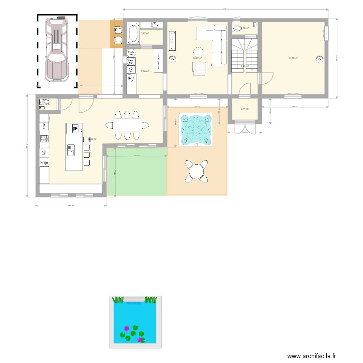 plourivoappentiext6. Plan de 14 pièces et 157 m2