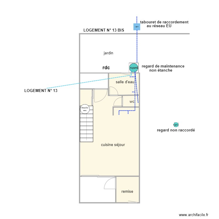 bonnet ass. Plan de 5 pièces et 26 m2