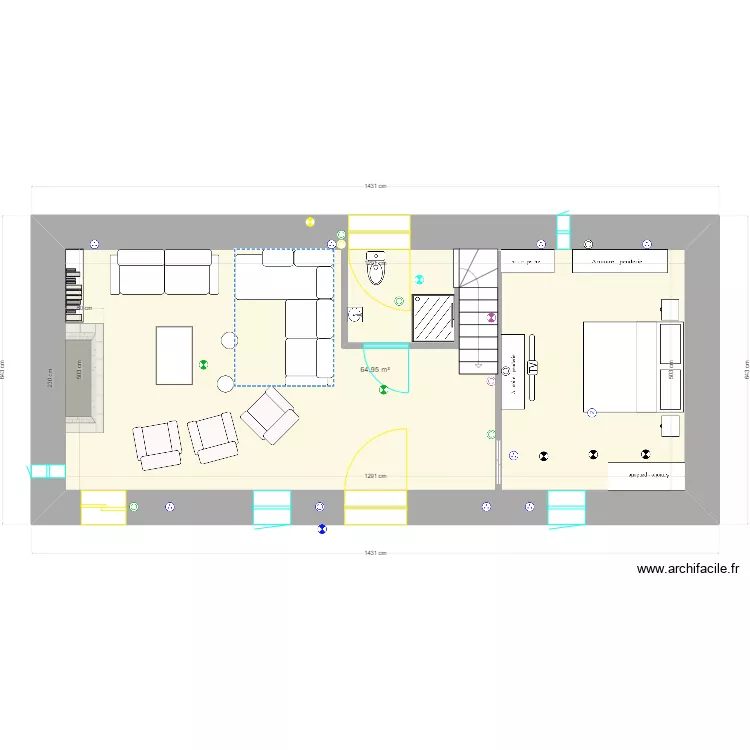 rdc chambre porte centrale FINAL. Plan de 