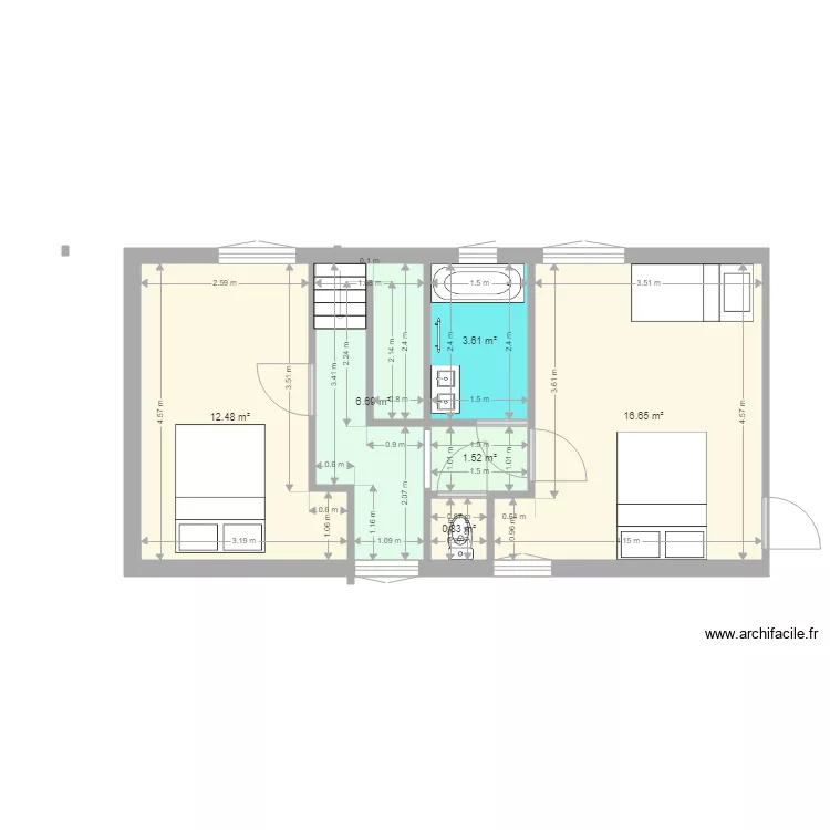 APPART MILIEU ETAGE 1 APRES. Plan de APPART MILIEU ETAGE 1 APRES. Plan de
