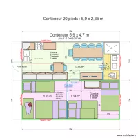 Conteneur 20 pieds double B