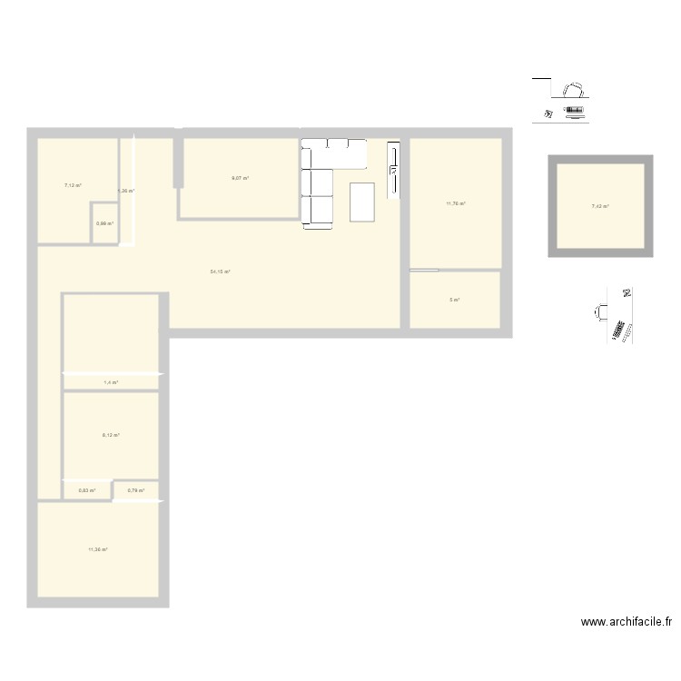 merde. Plan de 0 pièce et 0 m2