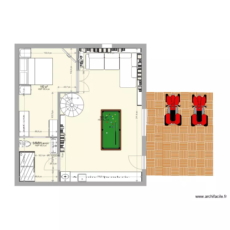 Tremblant sous-sol 3. Plan de 