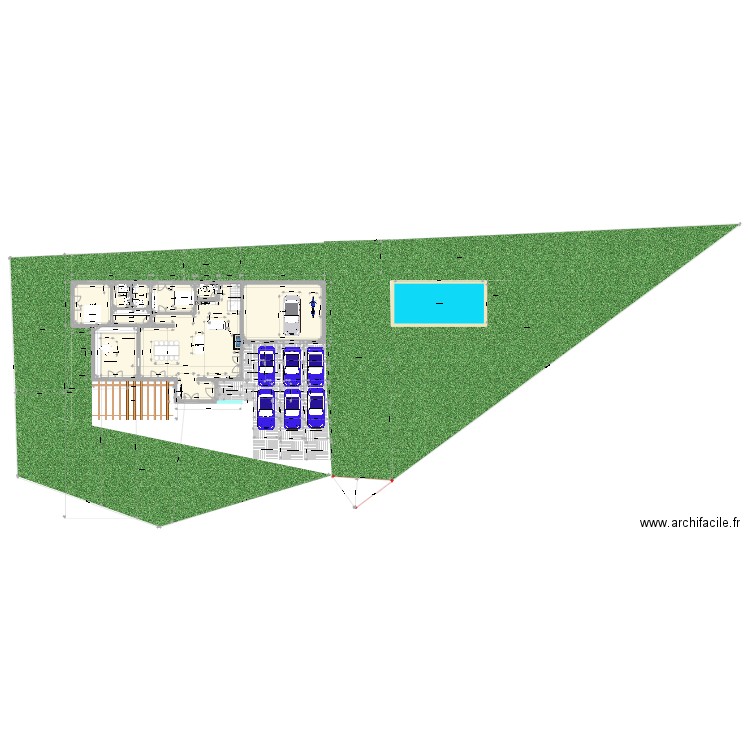 PSenlis Ok  V.0.4 ss garage herbe. Plan de 9 pièces et 194 m2