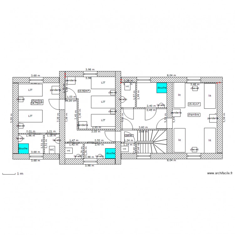 gare 1er etage. Plan de 0 pièce et 0 m2