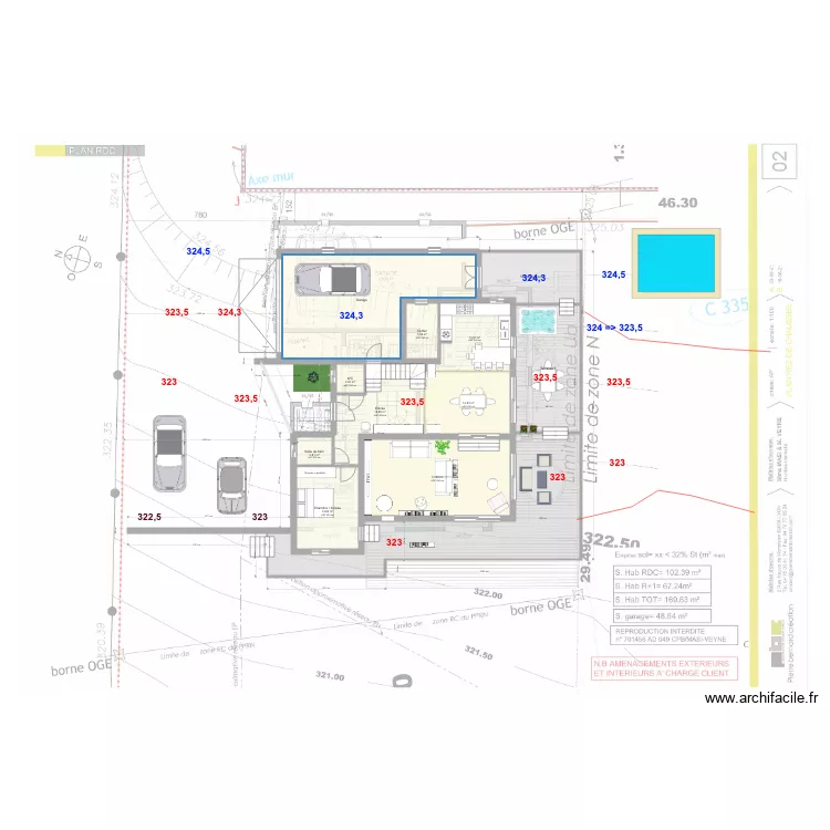 Test2 décalé avec cour plus grande salon 2. Plan de Test2 décalé avec cour plus grande salon 2. Plan de