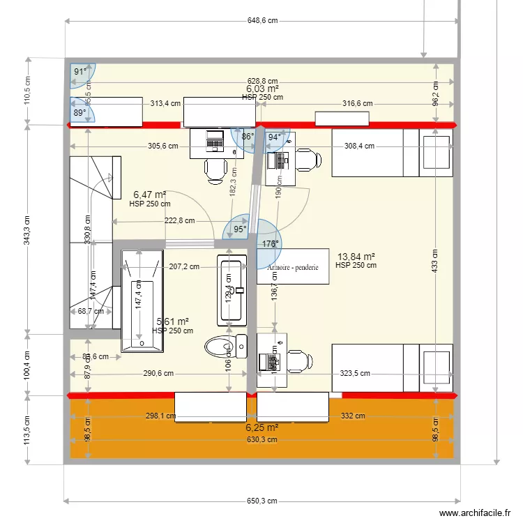 GRAND LEEZ 2eme am&eacute;nagement 4 ILG. Plan de 