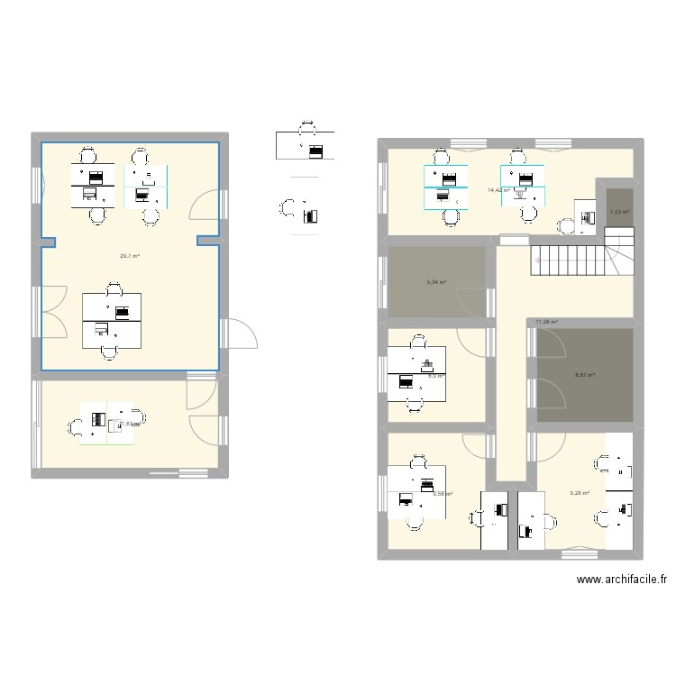 simax. Plan de 10 pièces et 106 m2