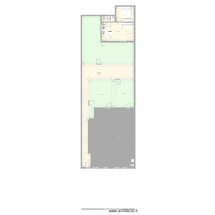 GODCHOT RDC jardins et clôtures. Plan de 8 pièces et 216 m2