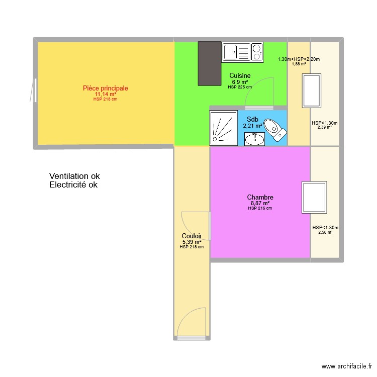 Plan 16 Coulmiers Nantes. Plan de 8 pièces et 41 m2