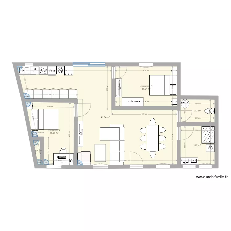 Maison courtalain travaux v4. Plan de 