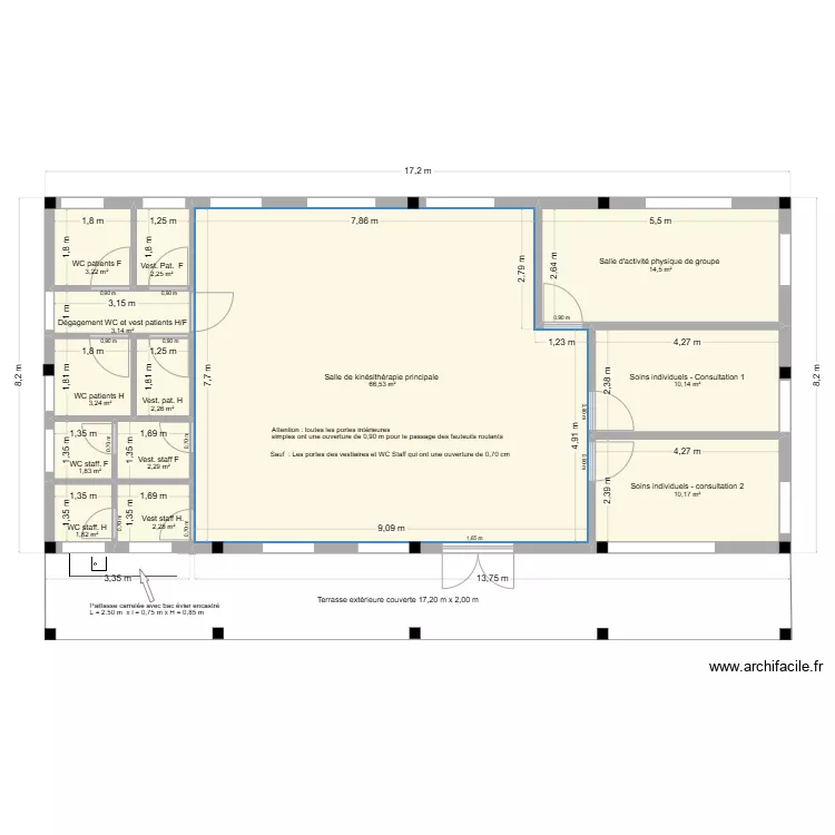CPLR - Bâtiment service kiné transformé- achevé. Plan de CPLR - Bâtiment service kiné transformé- achevé. Plan de