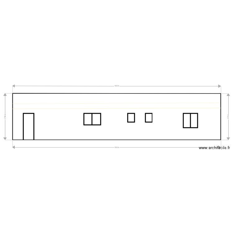 plan de facade sudest. Plan de 0 pièce et 0 m2
