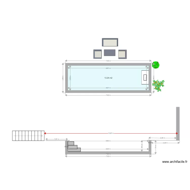 Plan en coupe piscine 4. Plan de Plan en coupe piscine 4. Plan de
