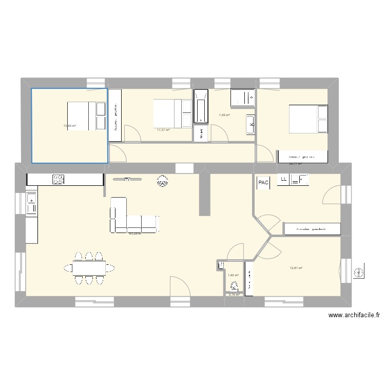 SACHOT PL. Plan de 0 pièce et 0 m2