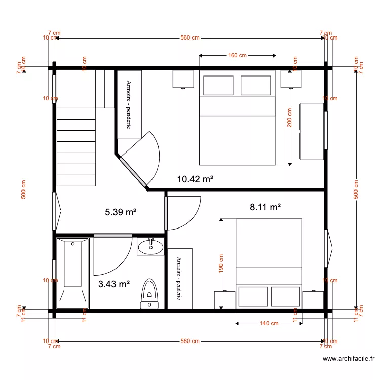 Etage Chalet 28 M Devis 2. Plan de 