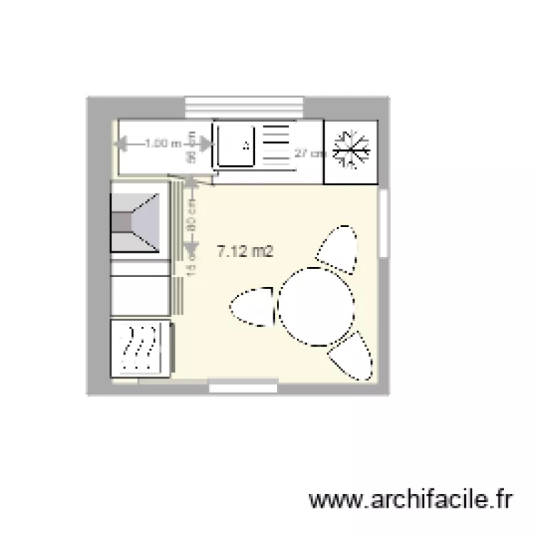 Cuisine Flo trio. Plan de 