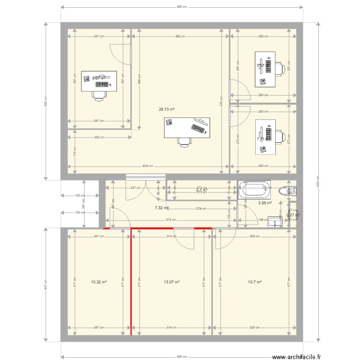 plan agence la baule origine. Plan de 0 pièce et 0 m2