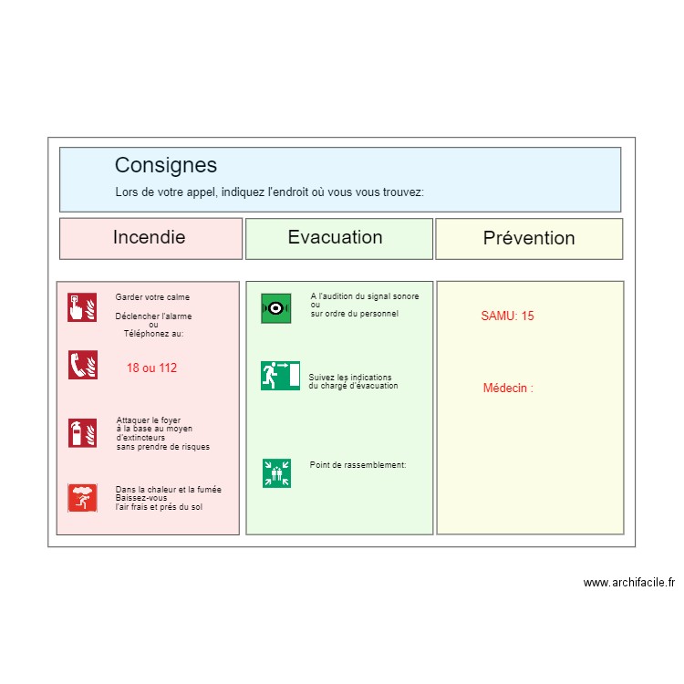 consignes. Plan de 0 pièce et 0 m2