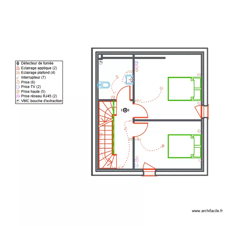 ilettes LOT 37 logement 12 &eacute;tage. Plan de 