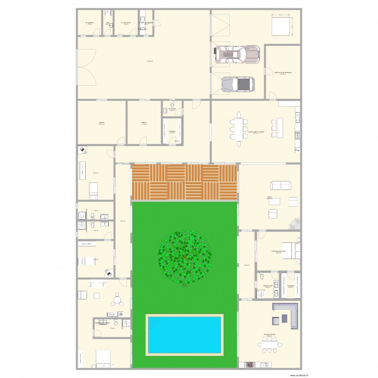 gaetan couloirs différents. Plan de 0 pièce et 0 m2