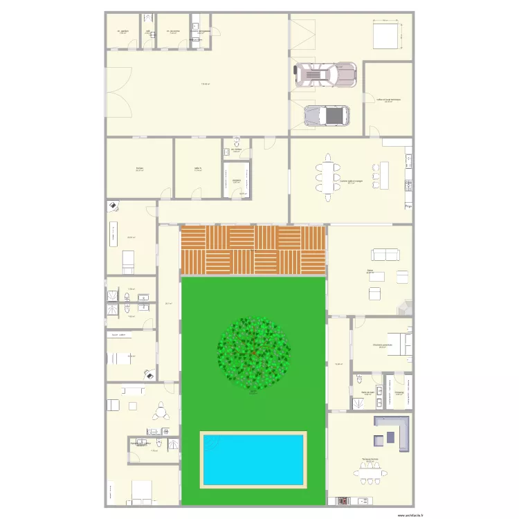 gaetan couloirs diff&eacute;rents. Plan de 