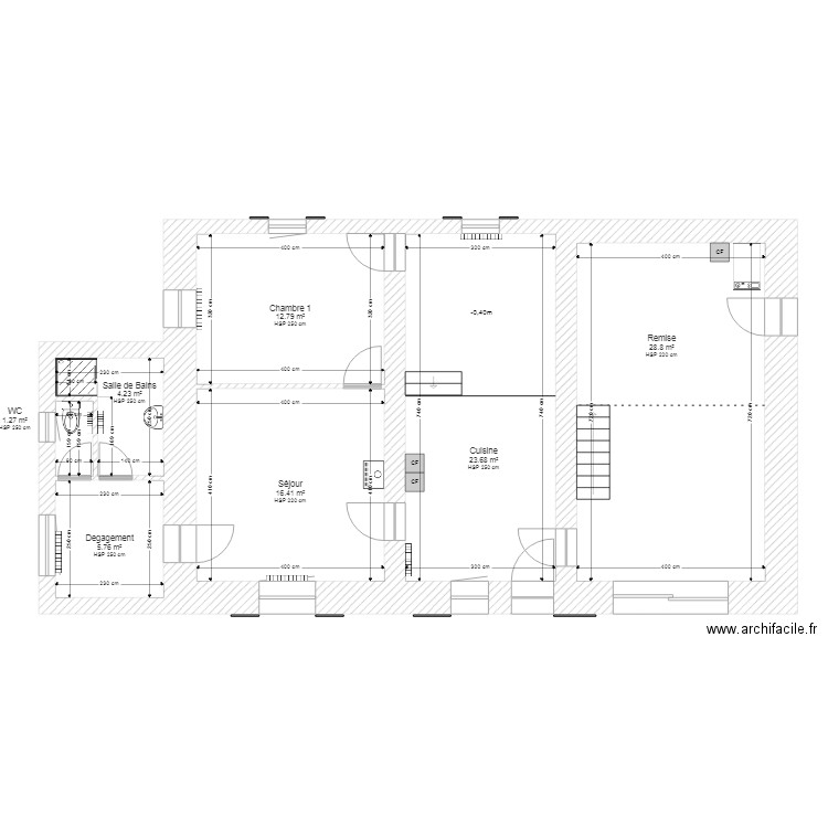 BURE RDC. Plan de 0 pièce et 0 m2