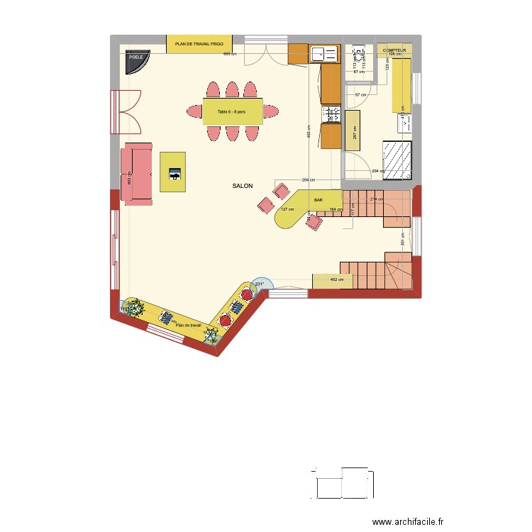 maison agrandissement 2. Plan de 10 pièces et 165 m2