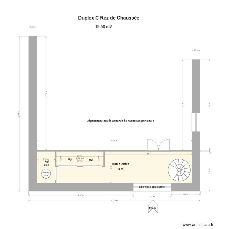 Duplex C Rez de Chaussée,. Plan de 0 pièce et 0 m2