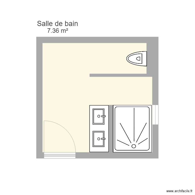 salle de bain - Plan dessiné par jmy974