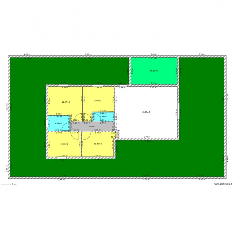 Terrain 322m² 5 Piece 100m². Plan de 0 pièce et 0 m2