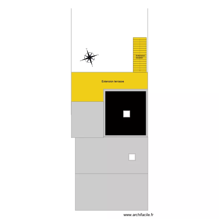 toiture extension urgent. Plan de 