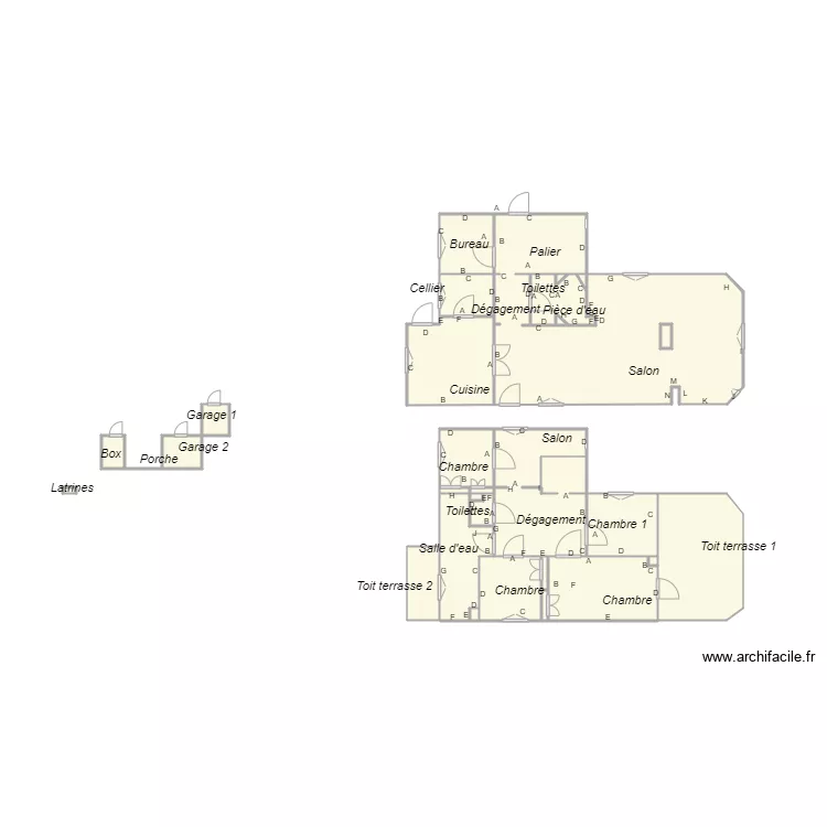 Croquis BEAUPUY Plomb. Plan de 