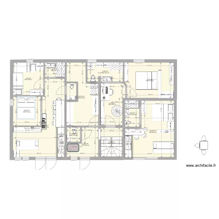 plan gite saskia rdch 1 etage. Plan de 