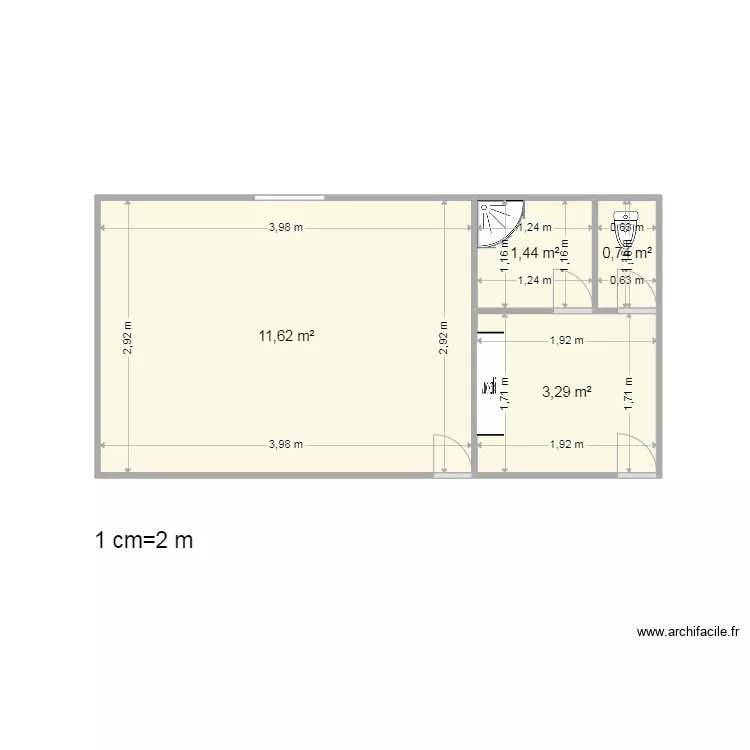 bureau rez de chausse. Plan de 