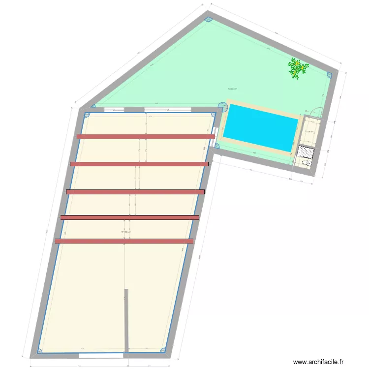 grange opoul toiture. Plan de 