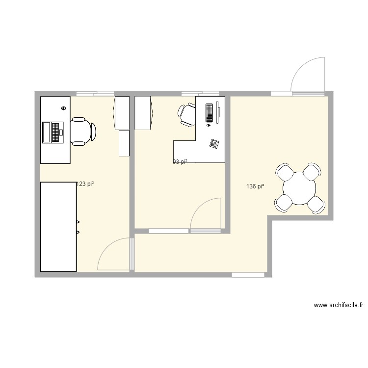 Bureau Oli Option 3. Plan de 0 pièce et 0 m2