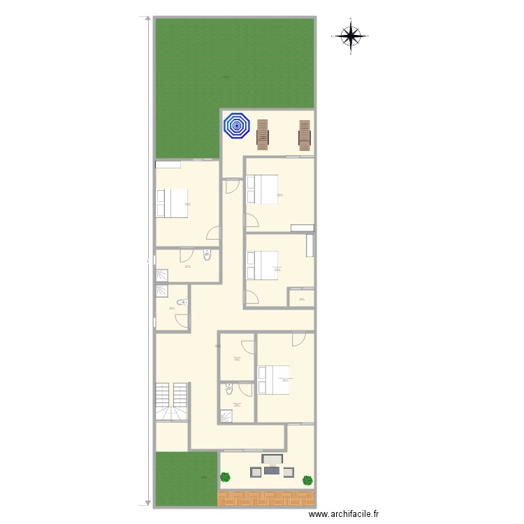 Etage Maison 300m2. Plan de 0 pièce et 0 m2