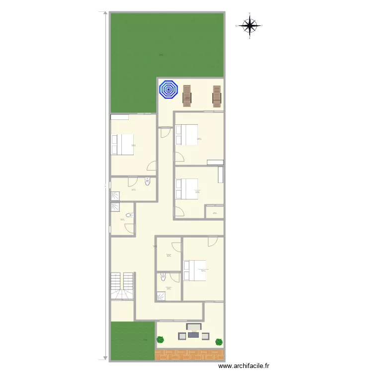 Etage Maison 300m2. Plan de 