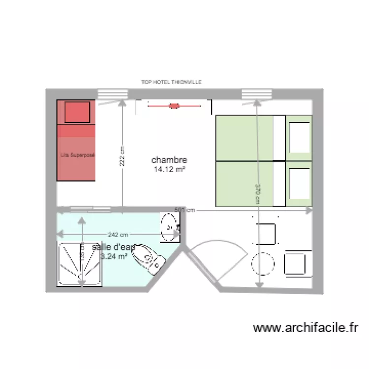 top hotel 1. Plan de 