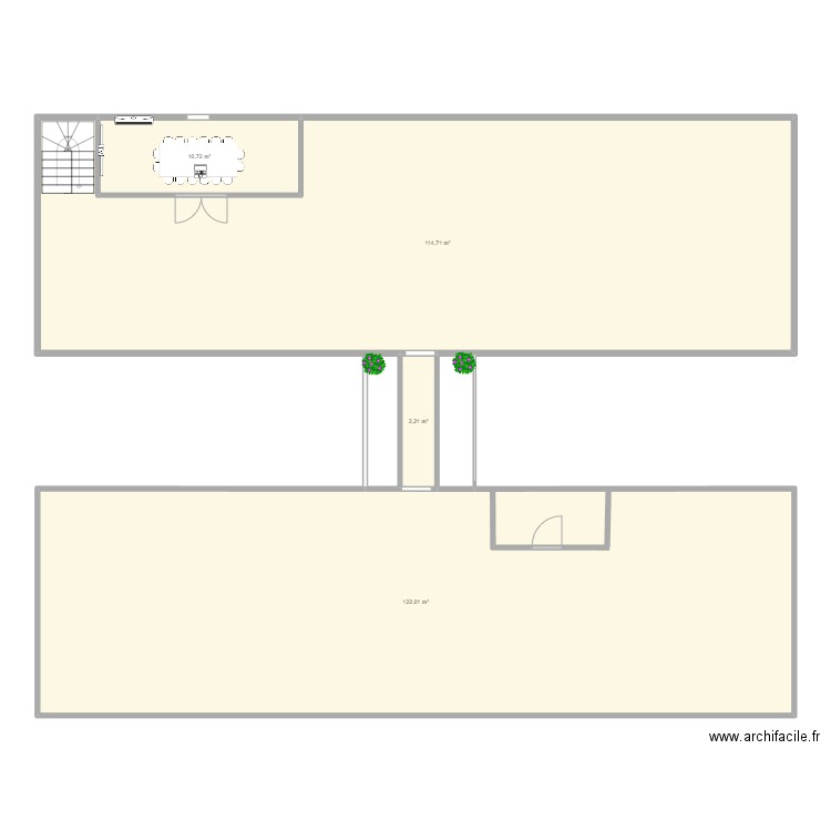 Projet One -1ER. Plan de 4 pièces et 251 m2