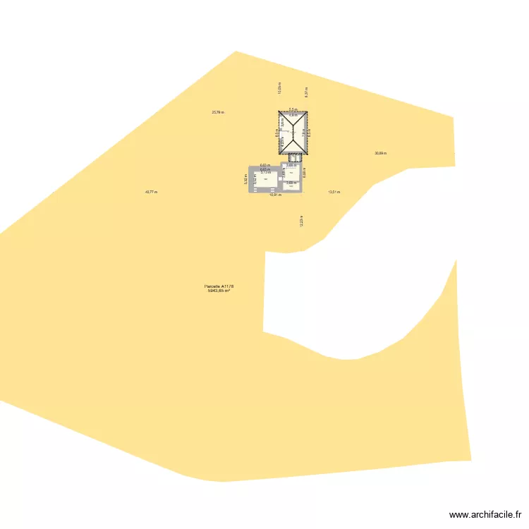PLAN PC Agrandissement CADASTRE. Plan de 14  et 124 m²