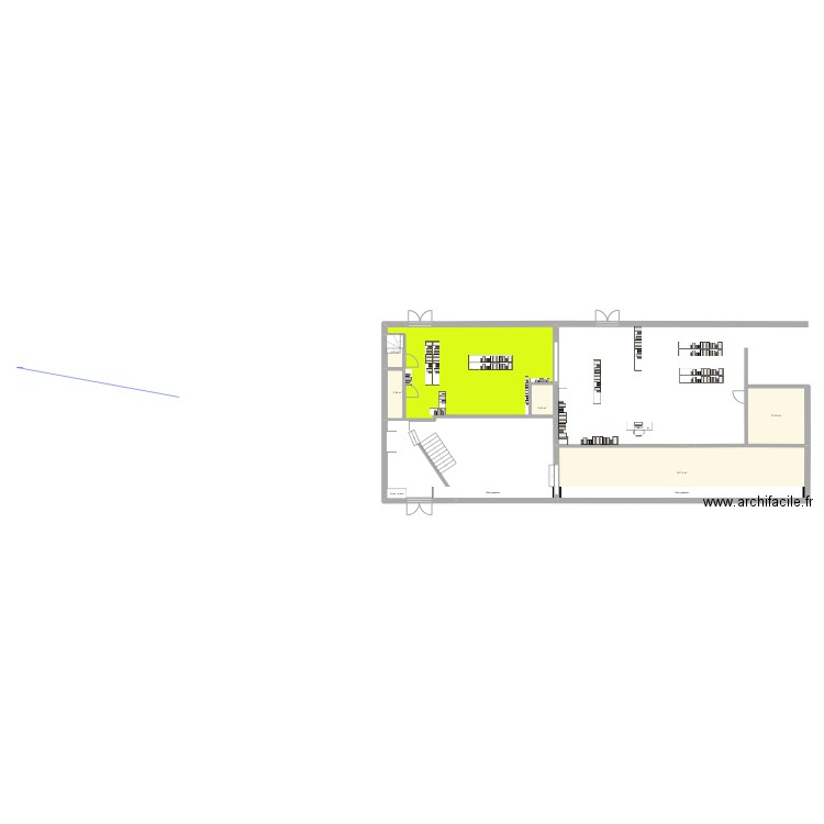 RdC Sailhero_Plan gondoles. Plan de 6 pièces et 111 m2