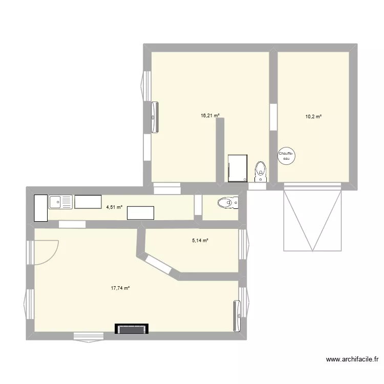 maison de base. Plan de 5 et 54 m² maison de base. Plan de 5 et 54 m²