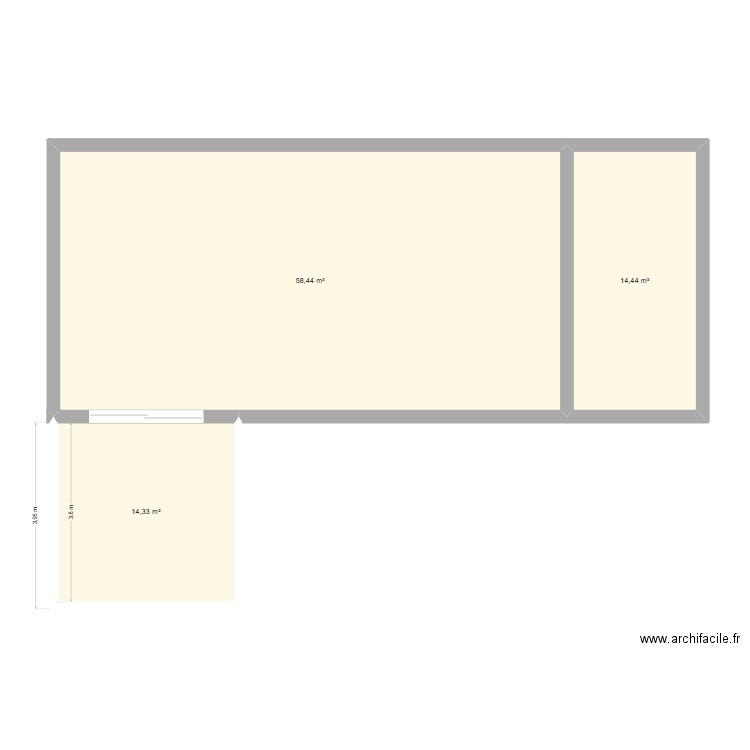maison melvin Gwendoline. Plan de 3 pièces et 87 m2