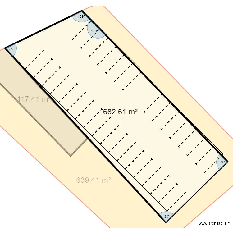 FREJAVILLE. Plan de 5 pièces et 2697 m2