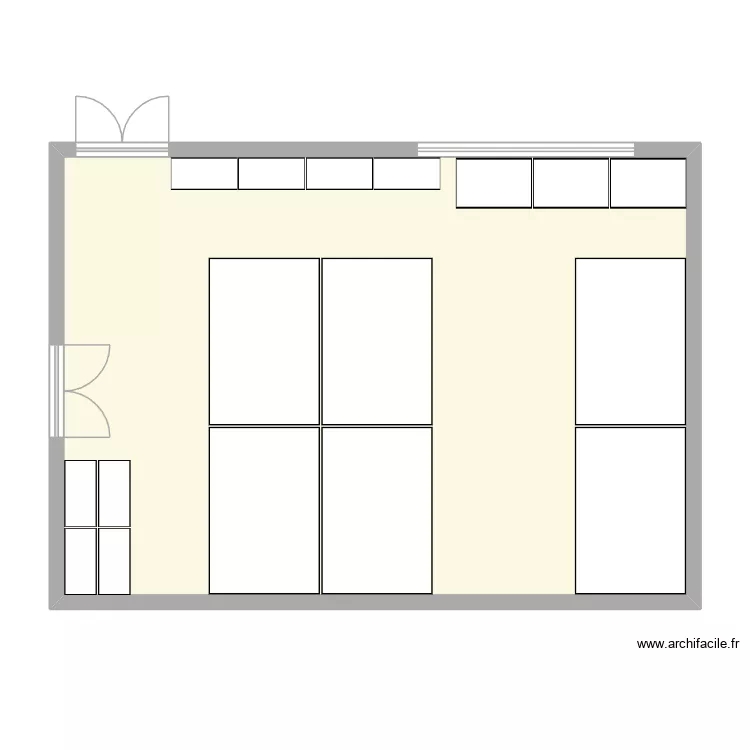 Salle de traitement 6e. Plan de 