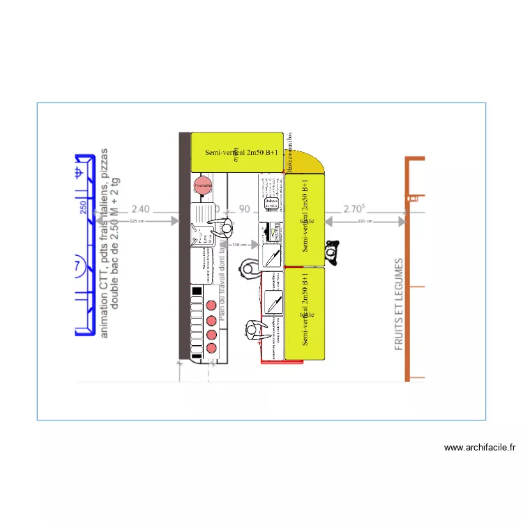 Corner traiteur sans zone chaude SU Briey. Plan de 