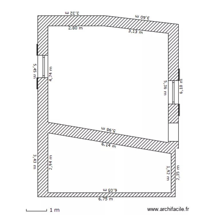 Maison nue. Plan de Maison nue. Plan de